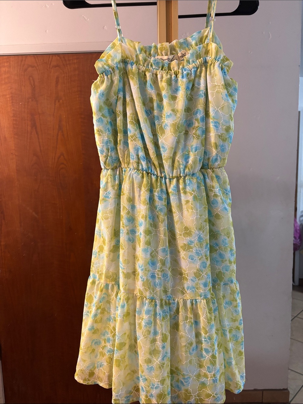 Liberty Love Yellow & Blue Floral Casual Sundress
